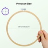 image:imageCaydo 6 Pieces 6 Inch Embroidery Hoop with Metal Screw Round Embroidery Hoops Set Bamboo Cross Stitch Hoop Ring Embroidery Frames for Art Craft Sewing Home Ornaments8 INCH