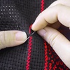 image:imageCaydo 6 Pieces Aida Cloth 14 Count Black Cross Stitch Fabric Cotton Embroidery Fabric for Needlework DIY Handicrafts 12 by 18InchBlack
