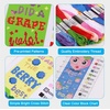 image:imageCaydo 6 Pieces Cross Stitch Bookmark Kits 14 CT Fruit Theme Stamped Embroidery Bookmark with Backing Felt and Instructions for Beginners Adults Book Lovers