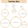 image:imageCaydo 6 Pieces Embroidery Hoops 3 Inch to 10 Inch Cross Stitch Hoop Small Embroidery Hoop with 16 Pieces Needles for Embroidery Punch Needle Craft Sewing and Ornaments6 PCS
