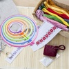 image:imageCaydo 6 Pieces Embroidery Hoops and 15 Needles Plastic Circle Cross Stitch Hoop Ring Embroidery Circle Set 34 inch to 104 inch Multicolor