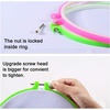 image:imageCaydo 6 Pieces Embroidery Hoops and 15 Needles Plastic Circle Cross Stitch Hoop Ring Embroidery Circle Set 34 inch to 104 inch Multicolor