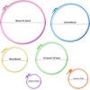 image:imageCaydo 6 Pieces Embroidery Hoops and 15 Needles Plastic Circle Cross Stitch Hoop Ring Embroidery Circle Set 34 inch to 104 inch Multicolor