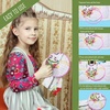 image:imageCaydo 6 Pieces Embroidery Hoops and 15 Needles Plastic Circle Cross Stitch Hoop Ring Embroidery Circle Set 34 inch to 104 inch Multicolor