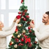 image:imageCaydo 88 Pieces Christmas Ornament Kit Includes 12 Pieces Christmas Embroidery Hoops 12 Pieces Plaid Fabric 10 m Cotton Rope for Christmas Ornament Decoration