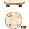 image:imageCaydo 910 Inch Large Wood Slice with Wood Table Holders as Serving Trays for Table Centerpiece Wedding Decoration Baby showers Christmas and Forest Theme Parties