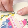 image:imageCaydo Aida Cloth 11 Count White Classic Reserve Cross Stitch Fabric Embroidery Fabric Squares 39 by 60 Inch Big SizeBeige