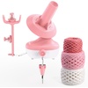 image:imageCaydo Electric Yarn Winder Automatic Yarn Cake Winder with Dual Tension Spring Stepless Speed Compact 7oz Portable Yarn Winder for Crocheting Ideal Gift for Crochet amp Knitting LoversLight PurplePink