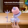 image:imageCaydo Electric Yarn Winder Automatic Yarn Cake Winder with Dual Tension Spring Stepless Speed Compact 7oz Portable Yarn Winder for Crocheting Ideal Gift for Crochet amp Knitting LoversLight PurpleLight Purple
