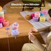 image:imageCaydo Electric Yarn Winder Automatic Yarn Cake Winder with Dual Tension Spring Stepless Speed Compact 7oz Portable Yarn Winder for Crocheting Ideal Gift for Crochet amp Knitting LoversLight PurpleLight Purple