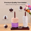 image:imageCaydo Yarn Holder for Crocheting and Knitting Wooden Yarn Spinner Stand with 2 Spindles Upgraded Rotating Crochet Holder with AntiSlip Pads Crochet Accessories Birthday Gift for Knitting LoversBrown  2 Spindles