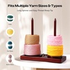 image:imageCaydo Yarn Holder for Crocheting and Knitting Wooden Yarn Spinner Stand with 2 Spindles Upgraded Rotating Crochet Holder with AntiSlip Pads Crochet Accessories Birthday Gift for Knitting LoversBrown  2 Spindles