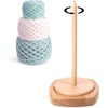 image:imageCaydo Yarn Holder for Crocheting and Knitting Wooden Yarn Spinner Stand with 2 Spindles Upgraded Rotating Crochet Holder with AntiSlip Pads Crochet Accessories Birthday Gift for Knitting LoversNatural  1 Spindle