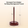 image:imageCaydo Yarn Holder for Crocheting and Knitting Wooden Yarn Spinner Stand with 2 Spindles Upgraded Rotating Crochet Holder with AntiSlip Pads Crochet Accessories Birthday Gift for Knitting LoversBrown  1 Spindle