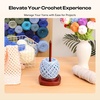 image:imageCaydo Yarn Holder for Crocheting and Knitting Wooden Yarn Spinner Stand with 2 Spindles Upgraded Rotating Crochet Holder with AntiSlip Pads Crochet Accessories Birthday Gift for Knitting LoversBrown  1 Spindle