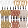 image:imageCaydo 25 Skeins 5 Colors Gold and Silver Metallic Embroidery Floss Glitter Threads Friendship Bracelets Thread for Needlework Craft E016F