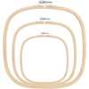 image:imageCaydo 3 Pieces 3 Sizes Square Embroidery Hoops Adjustable Circle Cross Stitch Hoop Embroidery Frames for Sewing Needlework DIY Embroidery CraftSquare