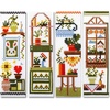 image:imageCaydo 4 PCS Cross Stitch Bookmark Kits Stamped Cross Stitch Kit for Adults Kids Beginner 14CT Embroidery Bookmark for Book LoversE048P