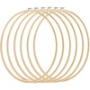 image:imageCaydo 6 Pieces 6 Inch Embroidery Hoop with Metal Screw Round Embroidery Hoops Set Bamboo Cross Stitch Hoop Ring Embroidery Frames for Art Craft Sewing Home Ornaments16 INCH