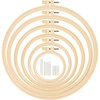 image:imageCaydo 6 Pieces Embroidery Hoops 3 Inch to 10 Inch Cross Stitch Hoop Small Embroidery Hoop with 16 Pieces Needles for Embroidery Punch Needle Craft Sewing and Ornaments6 PCS