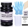 image:imageCaydo Screen Printing Photo Emulsion 85 oz Diazo Sensitizer1g Measuring Cup Gloves and 5 Stir Sticks PreSensitized Photo Emulsion Screen Printing Supplies for Screen Printing and FabricSmall85 oz