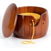 image:imageCaydo Yarn Bowl for Crocheting amp Knitting 7 x 5 in Wooden Yarn Bowl with Lid Knitting Crochet Bowls Holder for Yarn Crochet Accessories and Knitting Gadgets Supplies