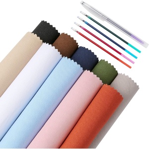 image:imageCaydo 10 Pieces Embroidery Fabric Including 10 Colors Embroidery Cotton Fabric 5 Colors WaterSoluble Pens 79 by 79 Inch