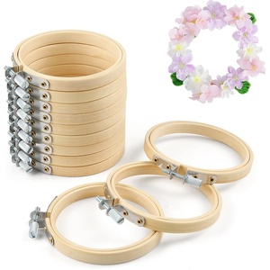 image:imageCaydo 12 Pieces 6 Inch Embroidery Hoops Set Bulk Circle Cross Stitch Hoop Round Ring3 Inch