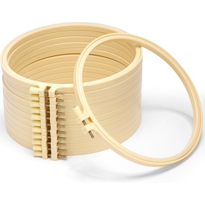 image:imageCaydo 12 Pieces 8 Inch Plastic Round Embroidery Hoops Circle Cross Stitch Hoop Ring for Punch Needle and Art Craft Handy Sewing