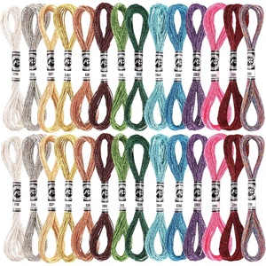 image:imageCaydo 28 Skeins Metallic Embroidery Floss Glitter Embroidery Threads Cross Stitch Thread for Friendship Bracelets DIY Embroidery Thread Crafts 14 Colors