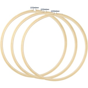 image:imageCaydo 3 Pack 12 Inch Wood Embroidery Hoop Circle Cross Stitch Hoop Ring for Art Craft Handy Sewing12 INCH