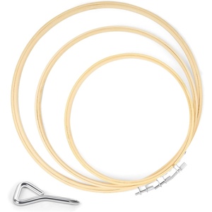 image:imageCaydo 3 Pack 12 Inch Wood Embroidery Hoop Circle Cross Stitch Hoop Ring for Art Craft Handy Sewing81012 INCH