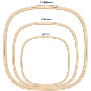 image:imageCaydo 3 Pieces 3 Sizes Square Embroidery Hoops Adjustable Circle Cross Stitch Hoop Embroidery Frames for Sewing Needlework DIY Embroidery CraftSquare