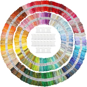 image:imageCaydo 447 Color Embroidery Floss Cross Stitch Threads with 20 Pieces Floss Bobbins for Friendship Bracelets Arts DIY Crafts