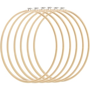 image:imageCaydo 6 Pieces 6 Inch Embroidery Hoop with Metal Screw Round Embroidery Hoops Set Bamboo Cross Stitch Hoop Ring Embroidery Frames for Art Craft Sewing Home Ornaments16 INCH