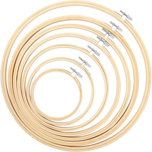 image:imageCaydo 6 Pieces Embroidery Hoops 3 Inch to 10 Inch Cross Stitch Hoop Small Embroidery Hoop with 16 Pieces Needles for Embroidery Punch Needle Craft Sewing and Ornaments7 PCS