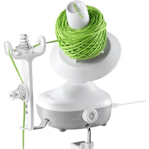 image:imageCaydo Electric Yarn Winder Automatic Yarn Cake Winder with Dual Tension Spring Stepless Speed Compact 7oz Portable Yarn Winder for Crocheting Ideal Gift for Crochet amp Knitting LoversLight PurpleWhite