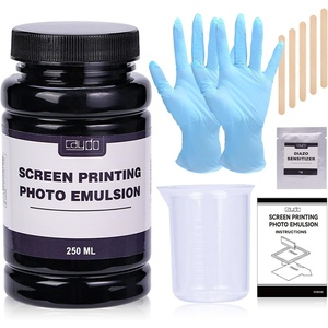 image:imageCaydo Screen Printing Photo Emulsion 85 oz Diazo Sensitizer1g Measuring Cup Gloves and 5 Stir Sticks PreSensitized Photo Emulsion Screen Printing Supplies for Screen Printing and FabricSmall85 oz