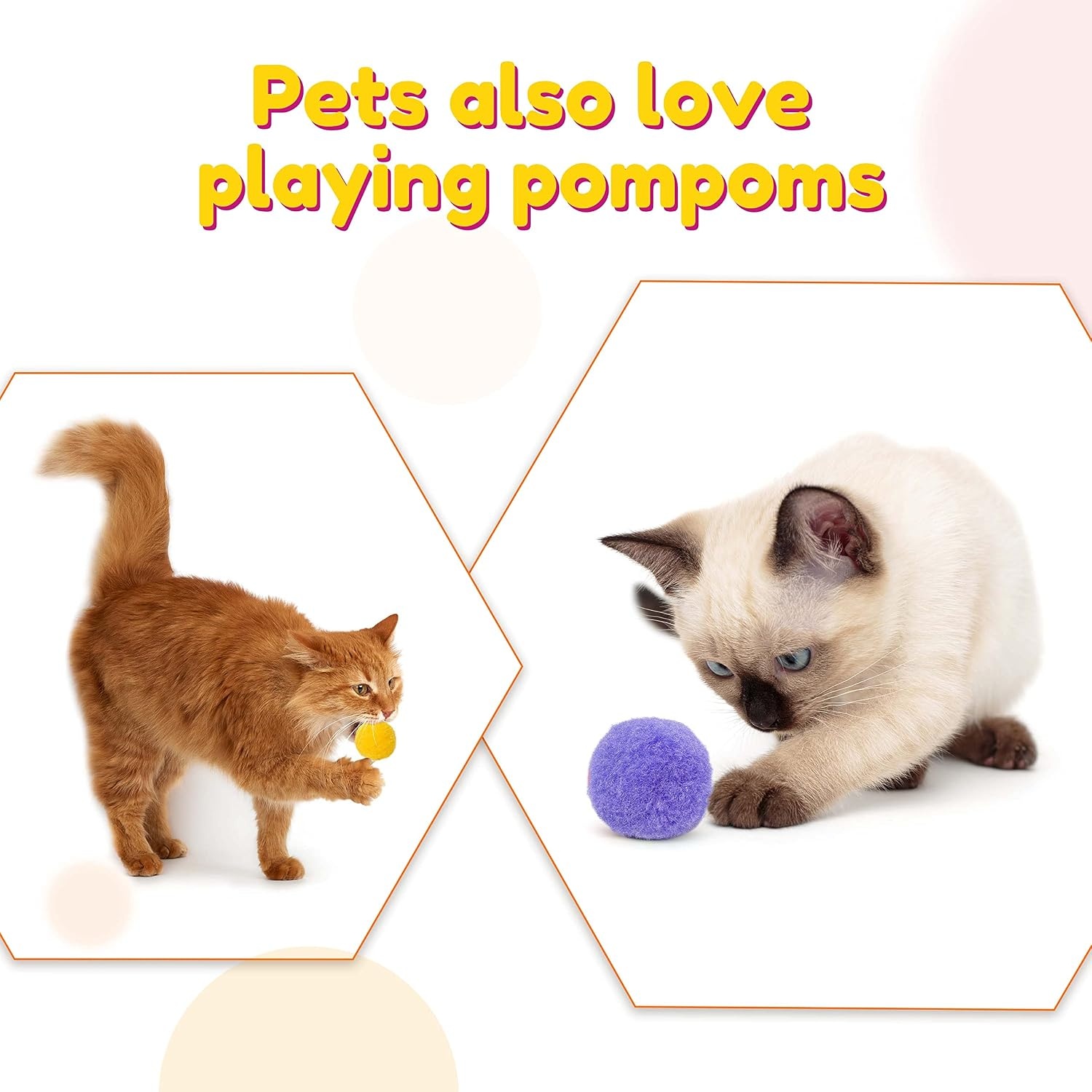 image:imageCaydo 130pcs 30pcs 2 Inch Large Pom Poms with 100pcs Wiggly Eyes Multicolor Pompoms for Valentines Day Decorations Arts and Crafts Kids DIY Projects
