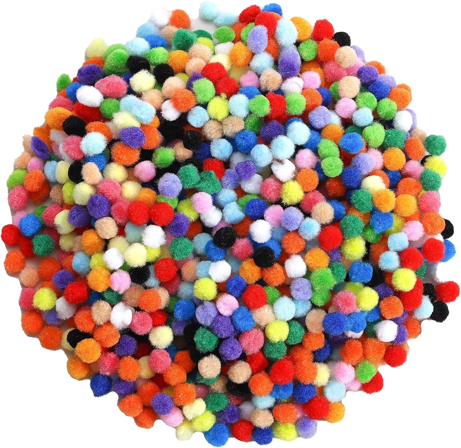 image:imageCaydo 1cm Green Pom Poms 500 Pieces Craft Pom Poms Balls for Kids Creative Arts and Crafts Project and Home Decorations20 Colors