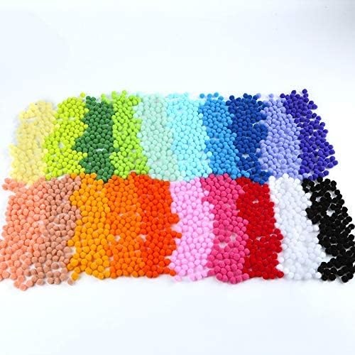 image:imageCaydo 1cm Green Pom Poms 500 Pieces Craft Pom Poms Balls for Kids Creative Arts and Crafts Project and Home Decorations20 Colors