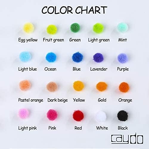 image:imageCaydo 1cm Green Pom Poms 500 Pieces Craft Pom Poms Balls for Kids Creative Arts and Crafts Project and Home Decorations20 Colors