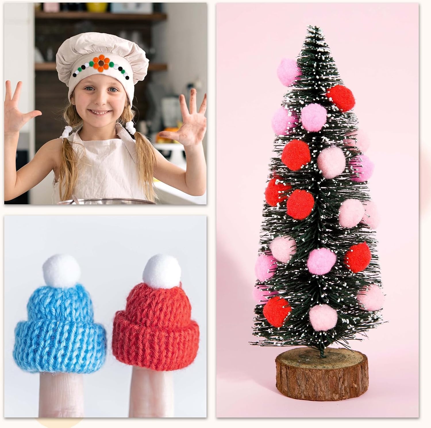 image:imageCaydo 1cm Green Pom Poms 500 Pieces Craft Pom Poms Balls for Kids Creative Arts and Crafts Project and Home Decorations20 Colors