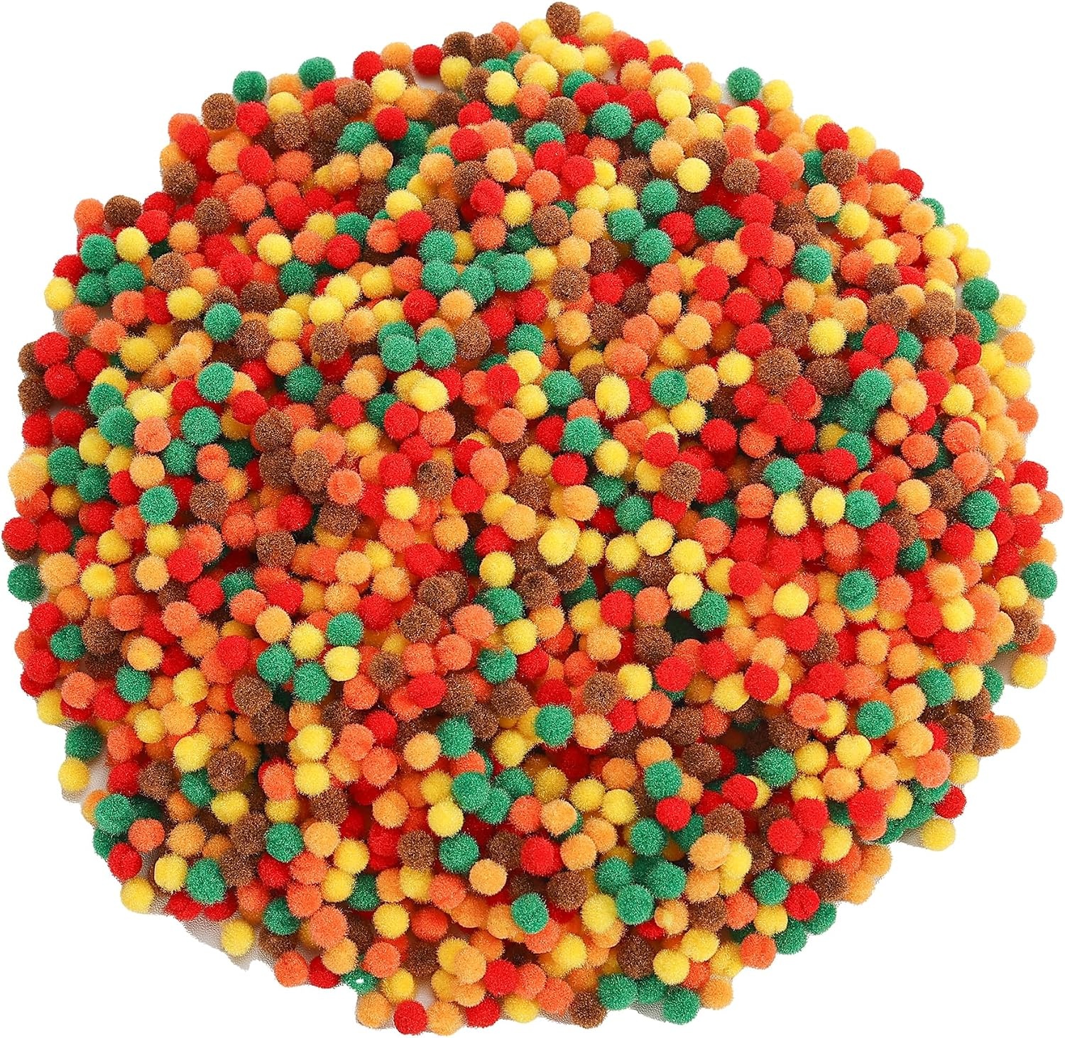 image:imageCaydo 1cm Green Pom Poms 500 Pieces Craft Pom Poms Balls for Kids Creative Arts and Crafts Project and Home DecorationsFall Color