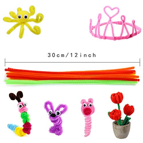 image:imageCaydo 324 Pieces Pipe Cleaners 27 Colors Chenille Stems for Home Decorations DIY Art Creative Crafts Project 6 mm x 12 Inch6mm x 12inch