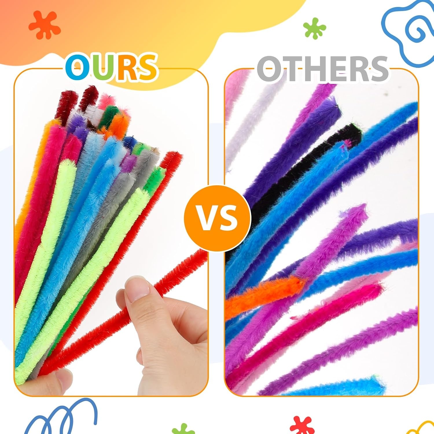 image:imageCaydo 324 Pieces Pipe Cleaners 27 Colors Chenille Stems for Home Decorations DIY Art Creative Crafts Project 6 mm x 12 Inch6mm x 12inch