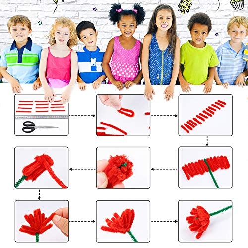 image:imageCaydo 324 Pieces Pipe Cleaners 27 Colors Chenille Stems for Home Decorations DIY Art Creative Crafts Project 6 mm x 12 Inch6mm x 12inch Pack of 2