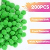 image:imageCaydo 1 Inch Green Pom Poms 200 Pieces Fuzzy Pompom Balls for Kids Creative Arts and Crafts School Project Supplies Christmas Craft Decorations