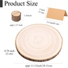 image:imageCaydo 10 Pieces 1112 Inch Wood Slices for Centerpieces with 10 PCS Wood Table Number Holders and 10 PCS Card for Wedding Table Centerpiece Decoration Woodland Themed Parties Baby Showers
