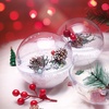 image:imageCaydo 10 Set 120mm Plastic Clear Ornament Balls Large Christmas Tree Balls for Halloween Christmas Craft Wedding Decoration Hanging Ornaments